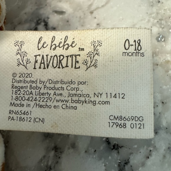 Le Bibi Giraffe Plush Toy Pacifier Holder Soothie Snuggle Baby Stuffed Animal - Picture 7 of 8